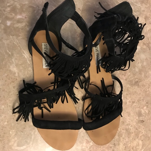 Steve Madden Shoes - Steve Madden Fringe Sandals Size 8